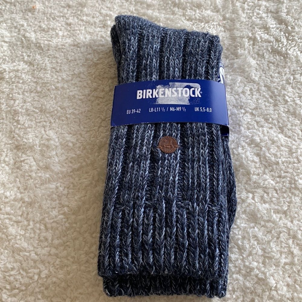 NWT Birkenstock Unisex Blue Sydney Socks US L8-L11.5 / M6-M9.5‎ EU 39-42 GIFT